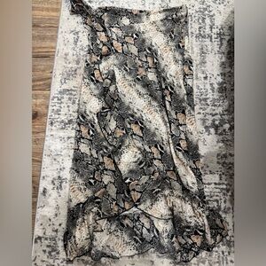 Snakeskin Print Maxi Skirt